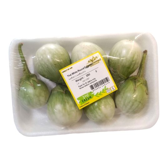 THAILAND WHITE ROUND EGG PLANT PER PACK