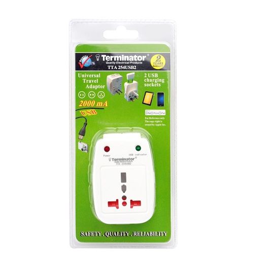 TERMINATOR TRAVEL ADAPTOR MULTI PURPOSE #TTA248