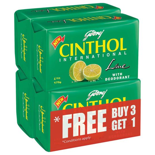 CINTHOL LIME SOAP VALUE PACK 4X175 GMS