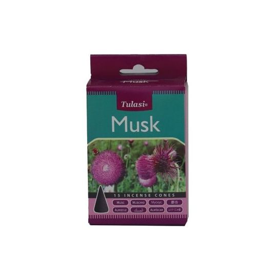 TULASI INCENSE CONES MUSK 12'S