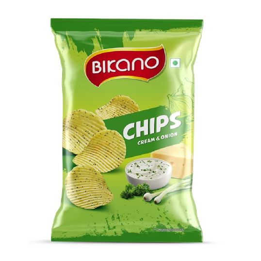 BIKANO CHIPS CREAM AND ONION 60 GMS