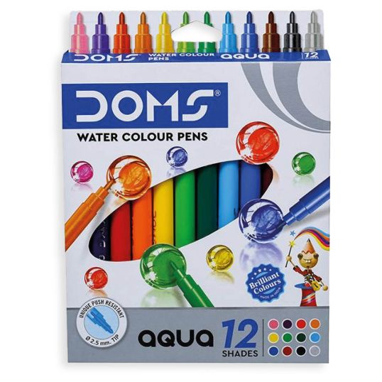 DOMS WATER AQUA COLOUR PEN 12PCS