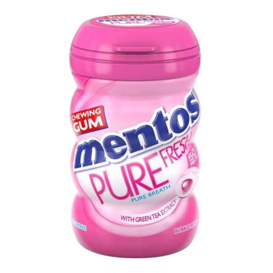 MENTOS PURE FRESH SUGAR FREE BUBBLE FRESH CHEWING GUM 50'S