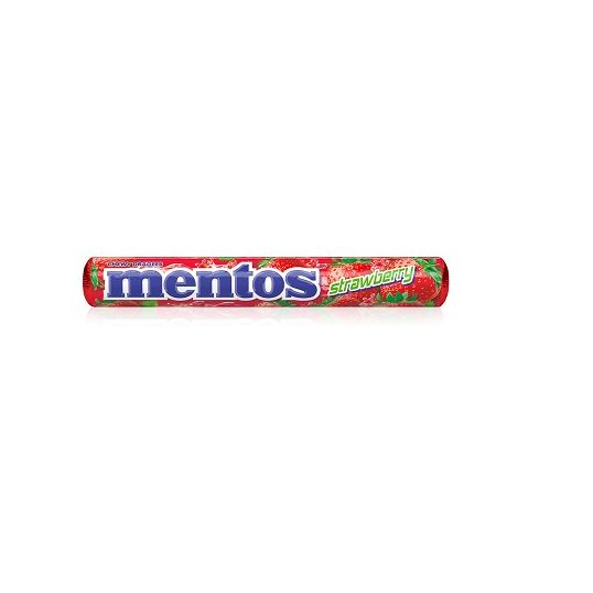MENTOS STRAWBERRY CHEWY DRAGEES