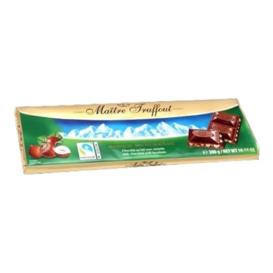 MAITRE TRUFFOUT MILK CHOCOLATE WITH HAZELNUT 300 GMS