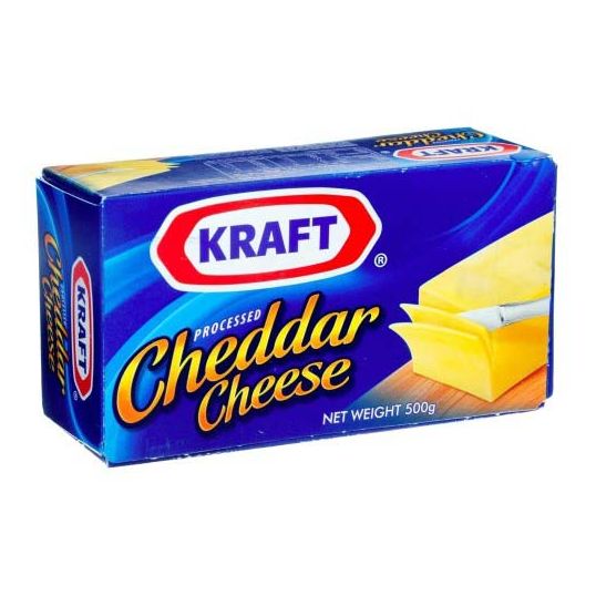 KRAFT PROCESSED CHEDDAR CHEESE BLOCK 500 GMS