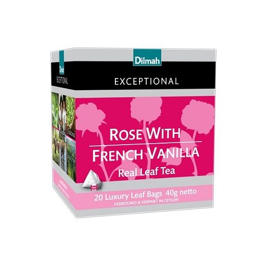 DILMAH ROSE W/FRN.VNILA LEAF TEA BAG