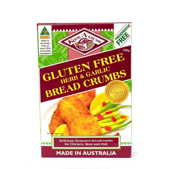 KOOK A KRUMB HERB GARLIC BREADCRUMBS GLUTEN FREE 200 GMS