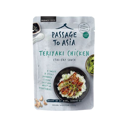 PASSAGE FOODS PASSAGE TO ASIA TERIYAKI CHICKEN STIRFRY SAUCE 200 GMS