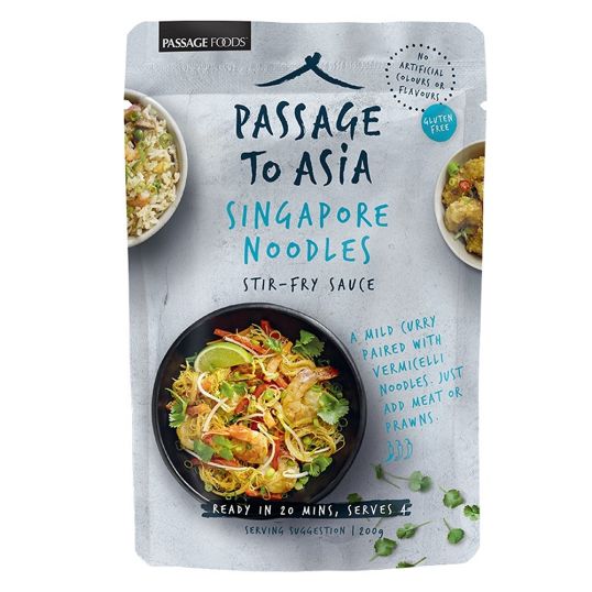 PASSAGE FOODS PASSAGE TO ASIA SINGAPORE NOODLES STIRFRY SAUCE 200 GMS