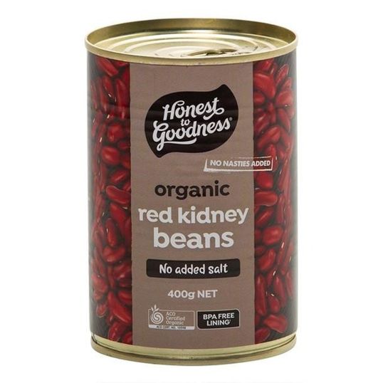 HONEST TO GOODNESS ORGANIC RED KIDNEY BEANS 400 GMS