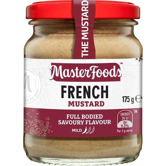 MASTERFOODS MUSTARD FRENCH 175 GMS