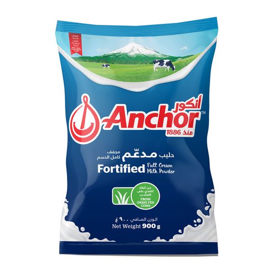 ANCHOR FULL CREAM MILK POWDER BAG 900 GMS