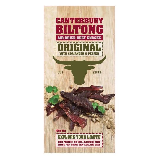 CANTERBURY BILTONG ORIGINAL WITH CORIANDER AND PEPPER 40 GMS