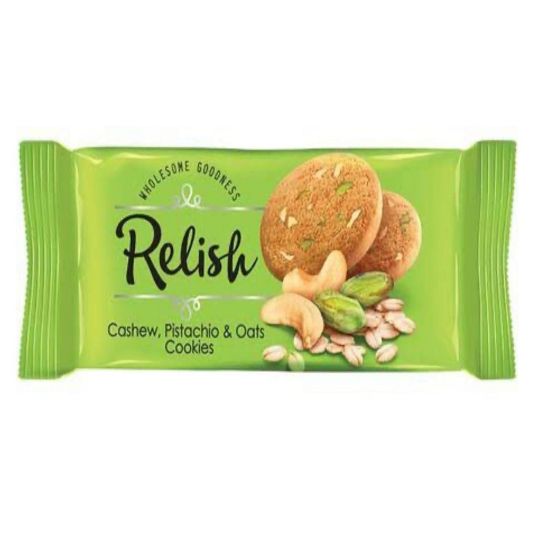 RELISH CASHEW PISTACHIO AND OATS COOKIES 42 GMS