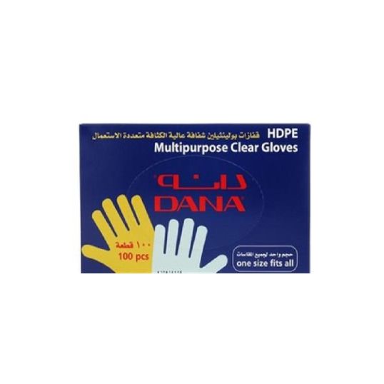 DANA DISPOSABLE GLOVES CLEAR FREE SIZE 100'S