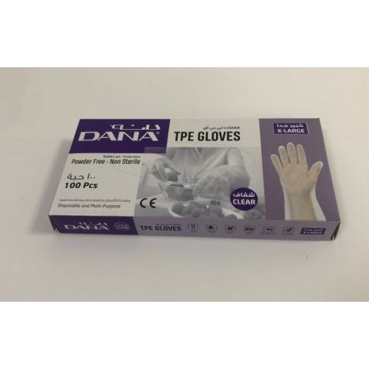 DANA TPE XL CLEAR GLOVES WITHOUT POWDER