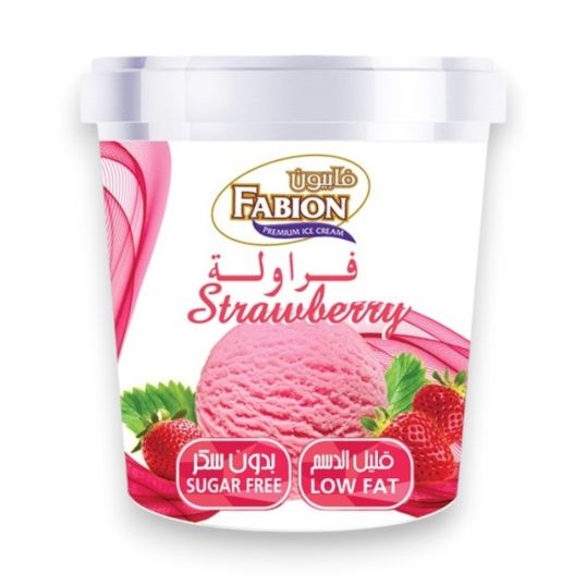 FABION STRAWBERRY SUGAR FREE AND LOW FAT ICE CREAM 125 ML