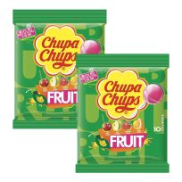 CHUPA CHUPS FRUIT FLAVOUR LOLLIPOPS 2X10'S @10% OFF
