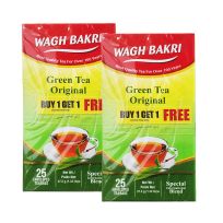 WAGH BAKRI ORIGINAL GREEN TEA 25'S 37.5 GMS 1 + 1 FREE