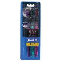 ORAL B ALL-ROUNDER BLACK 40 MED TOOTHBRUSH 2+1 FREE