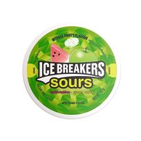 ICE BREAKERS SOURES WATER MELON AND GREEN APPLE SUGAR FREE 42 GMS