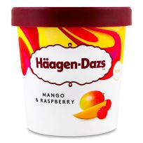 HAAGEN-DAZS MANGO & RASPBERRY ICE CREAM 460 ML