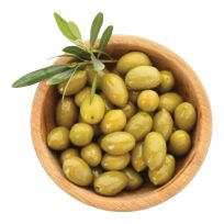 ITALIAN LARGE GREEN WHOLE OLIVES MARINATED PER KG