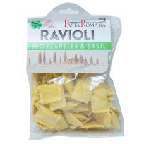 PASTA ROMANA FRESH RAVIOLI MOZZARELLA BASIL 250 GMS