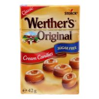 WERTHERS ORIGINAL CREAM CANDIES MINI SUGAR FREE 42 GMS