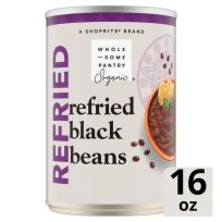 WHOLE SOME ORGANIC REFRIED BLACK BEANS 16 OZ