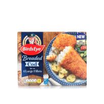 BIRD'S EYE BREADED COD FILLETS 440 GMS