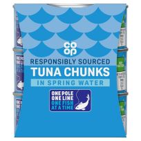 COOP TUNA CHUNKS IN SPRING WATER MULTI 3X145 GMS