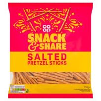 COOP SALTED PRETZEL STICKS 150 GMS