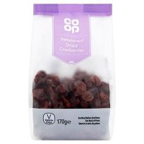 COOP SWEETENED CRANBERRIES 170 GMS