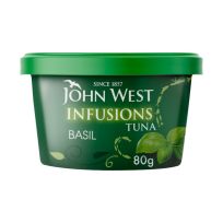 JOHN WEST INFUSION TUNA WITH BASIL 80 GMS