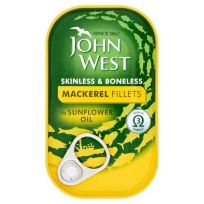 JOHN WEST MACKEREL SUNFLOWER OIL EASY PEEL 115 GMS