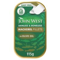 JOHN WEST MACKEREL OLIVE OIL EASY PEEL 115 GMS