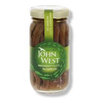 JOHN WEST ANCHOVIES FILLETS (GLASS) 100 GMS