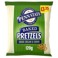 PENN STATE SOUR CREAM & CHIVE PRETZELS P 120 GMS