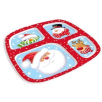 TOM SMITH XPARTY MELAMINE 4 SECTION TRAY CHRT