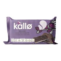 KALLO ORGANIC MILK CHOCOLATE RICE CAKE THINS 90 GMS