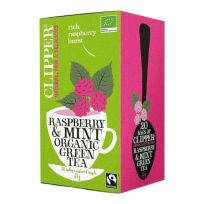 CLIPPER ORGANIC RASBERRY&MINT 20S