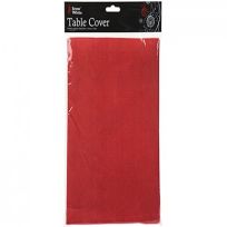 PMS FLANNEL BACKED RED TABLECLOTH IN BAG WITH HANGER
