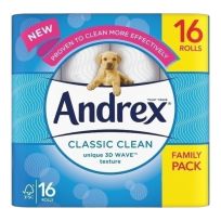 ANDREX CLASSIC CLEAN WHITE TISSUE 16 ROLLS