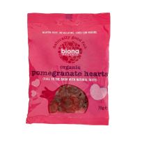 BIONA ORGANIC POMEGRANATE HEARTS GLUTEN FREE 75 GMS