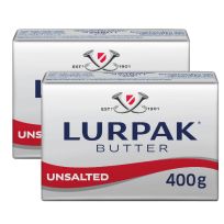 LURPAK UNSALTED BUTTER 2X400 GMS @SPECIAL PRICE