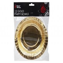 PMS PACK OF 12 GOLD PLATED 7" PAPER BOWLS IN PBHC