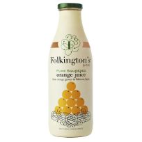 FOLKINGTON'S PURE SQUEEZED ORANGE JUICE BOTTLE 1 LTR