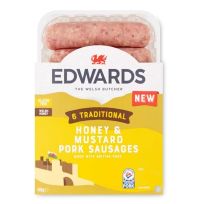 EDWARDS HONEY AND MUSTARD SAUSAGES 400 GMS (CONTAINS PORK)